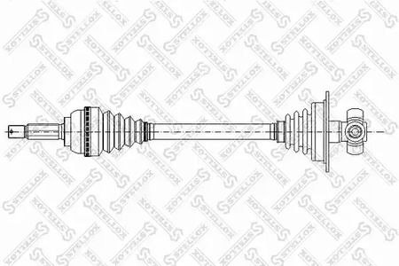 Привод левый 702 мм без abs STELLOX 158 1057-SX